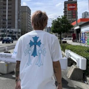 크롬하츠 블루크로스 티셔츠