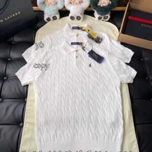 폴로 랄프로렌 남성프리미엄급 케이블 반팔카라니트