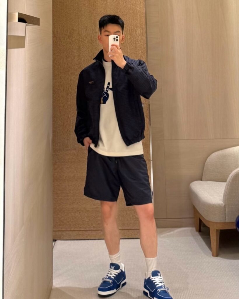 루이비통 스트라이프 나일론 5부팬츠