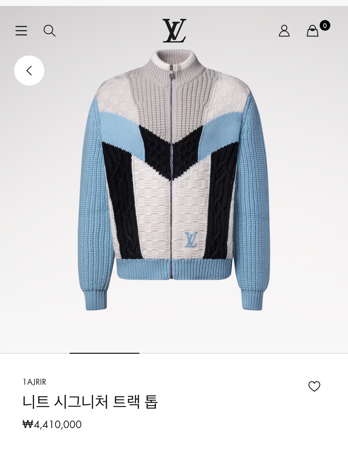 루이비통 니트 시그니처 트랩 톱 - 이미지 2